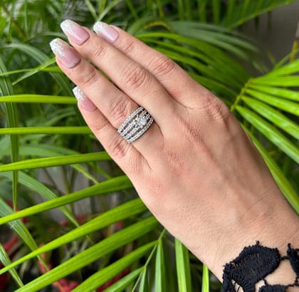 Vs sterling silver cocktail ring 133-9