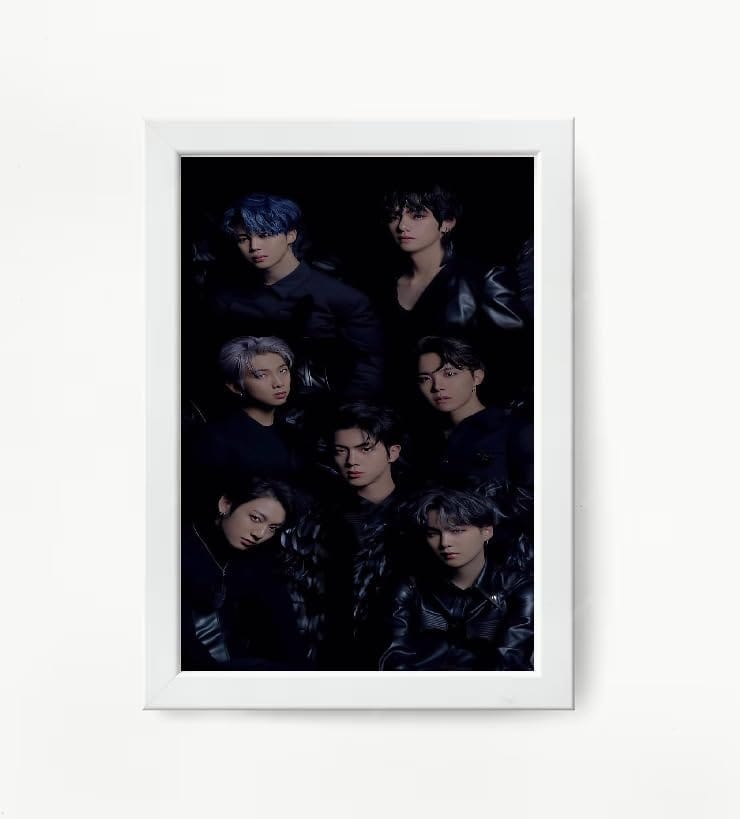 NOKKES Bts Army Bangtan Boy V suga J-Hope Jungkook Jin Jimin Rm 5X7 Inch Size Photo Frame Photo Home Office_AQW238
