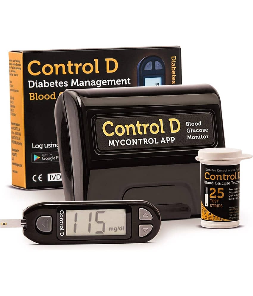 Control D (Black) Kit with 25 Strips Glucometer