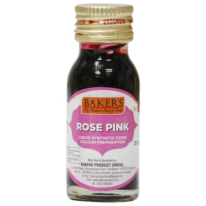 Bakers Rose Pink Liquid Colour, 25 ml