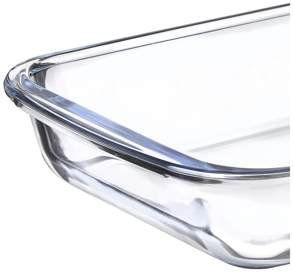 Borosilicate Glass Baking Dish | 1200 ML | Oven, Microwave, Freezer & Dishwasher Safe | Transparent, Durable & Heat-Resistant |Glass Bakeware for Baking, Roasting & Serving