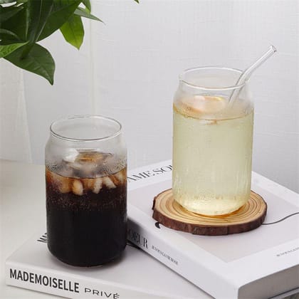 Can Shaped Glass-Set of 2