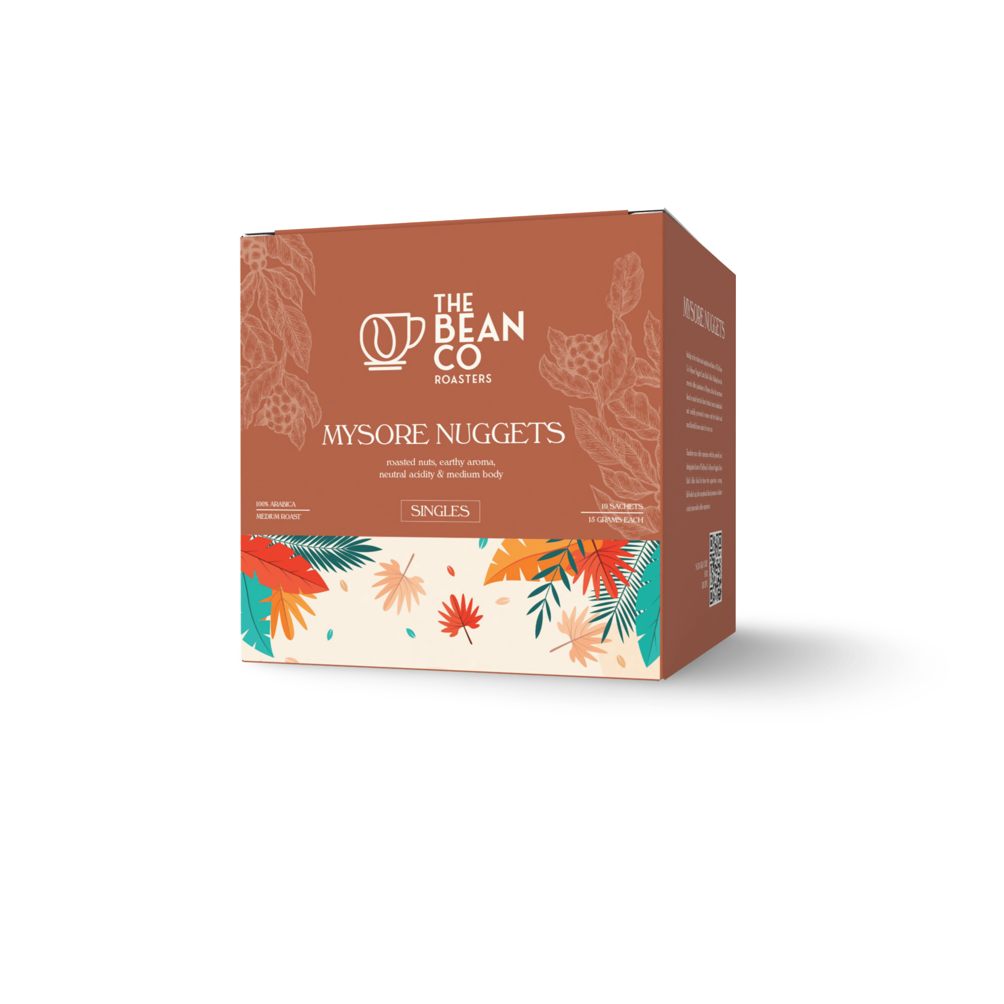 THE BEAN CO Mysore Nuggets Extra Bold | Plantation AAA | Single-Use Coffee Sachets (15g) | For French Press | Coffee Sachet | Premium Coffee Grounds | 10 x 15 Gram Sachets In a Box