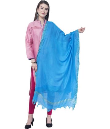A R Silk Blue Cotton Dupatta
