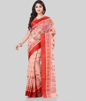 Desh Bidesh Cotton Self Design Saree Without Blouse Piece ( Multicolour )