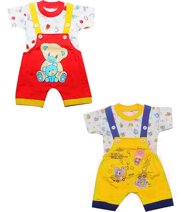 INFANT Pack of 2 Baby Boys 100% Cotton Bodysuit ( Red & Yellow )