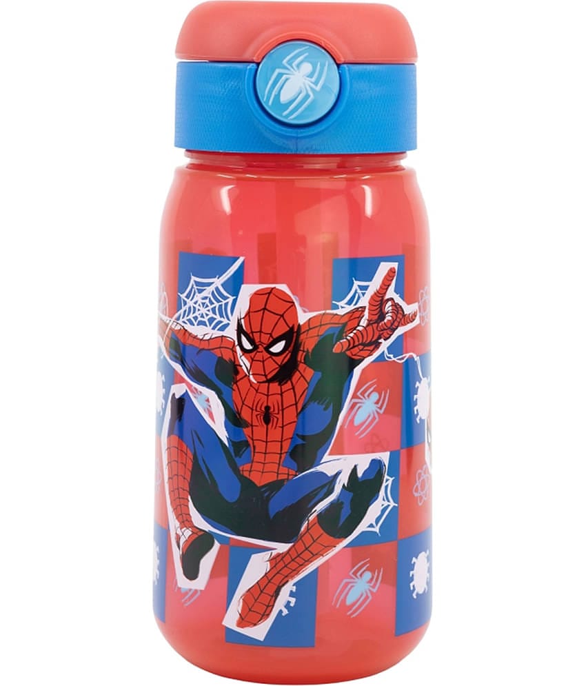 Gluman Disney Spiderman Sippy Water Bottle for Kids with Flip-Top Closure  - 510ml