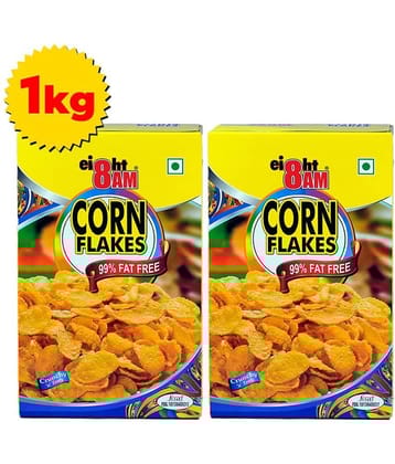 8AM Corn Flakes 500 gm Pack of 2