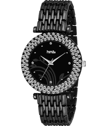 HMTe - Black Metal Analog Womens Watch