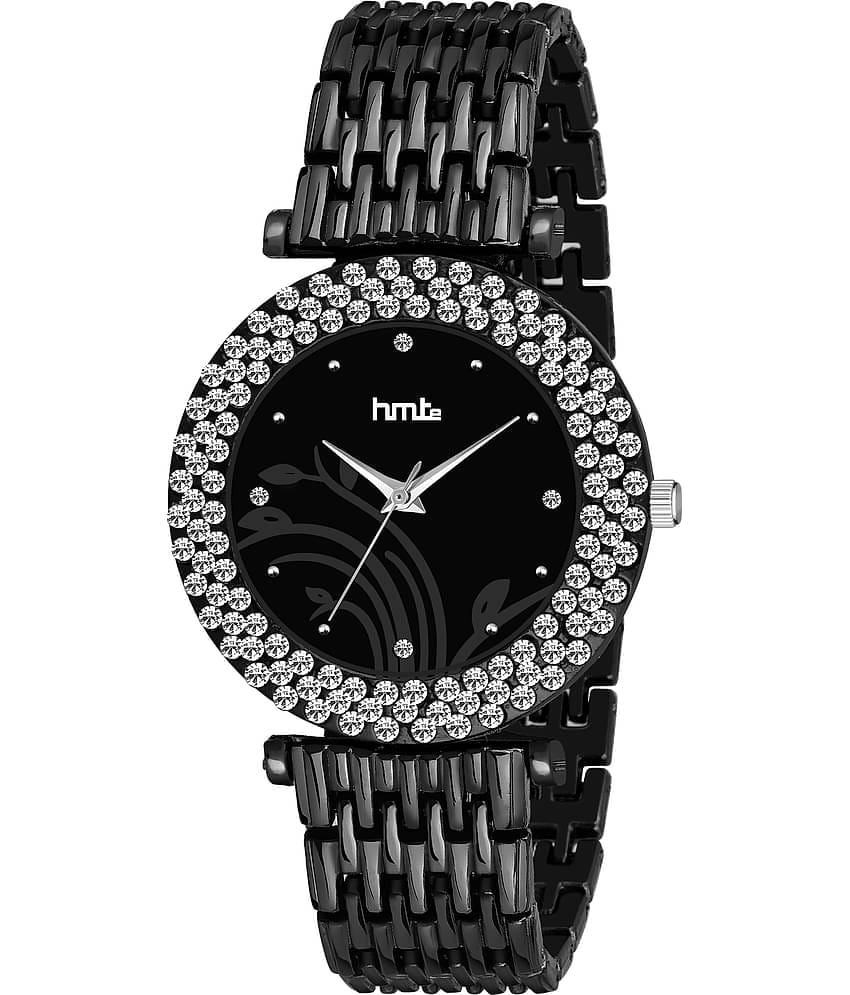 HMTe - Black Metal Analog Womens Watch