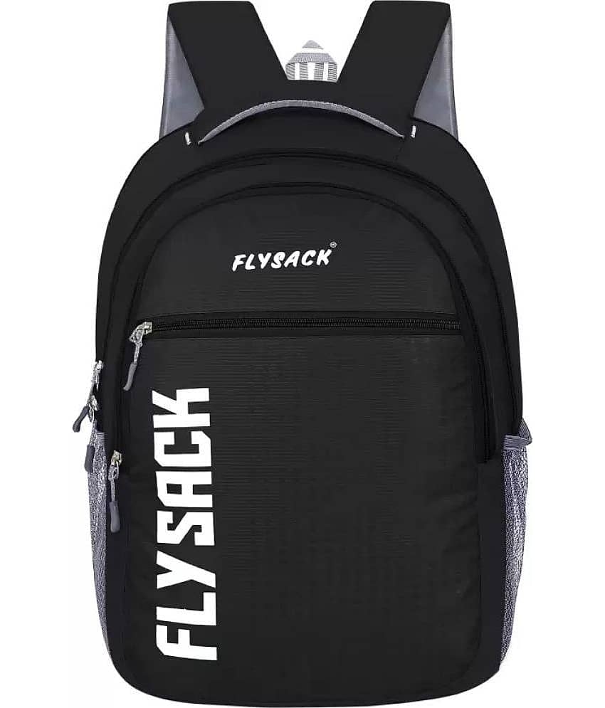 FLYSACK Black PU Backpack ( 30 Ltrs )