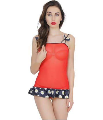 D Naked Net Baby Doll Dresses With Panty