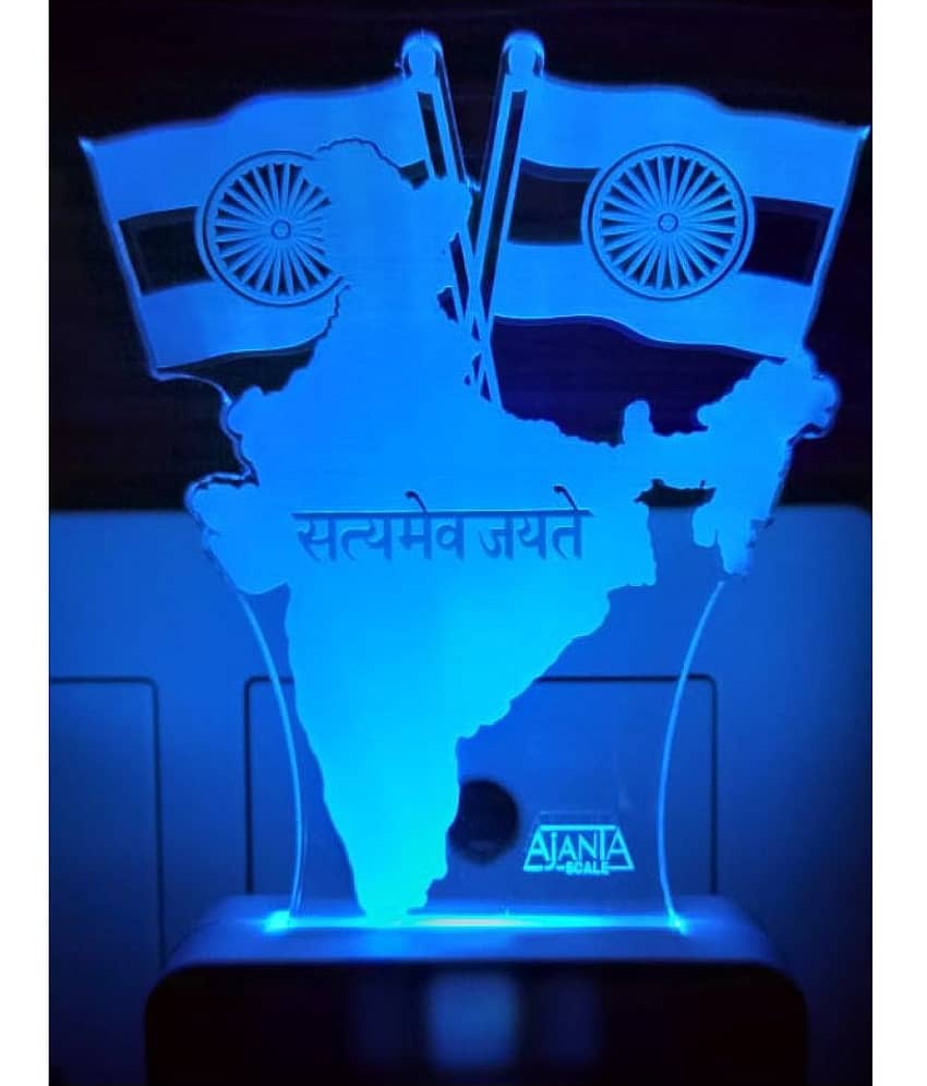 SUPER AJANTA Multicolor Night Lamp ( Pack of 1 )