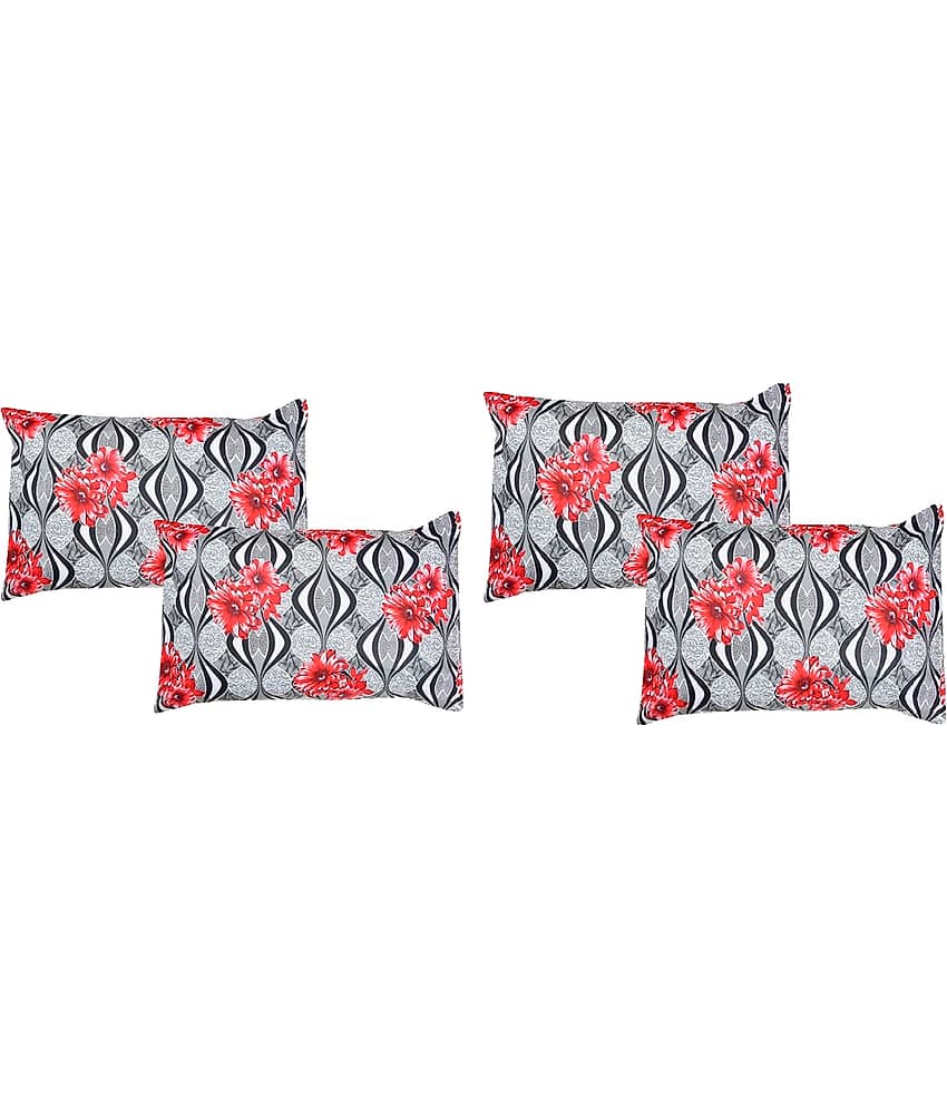 Handloomwala - Pack of 4 Cotton Floral Standard Size Pillow Cover ( 68.58 cm(27) x 43.18 cm(17) ) - Multi