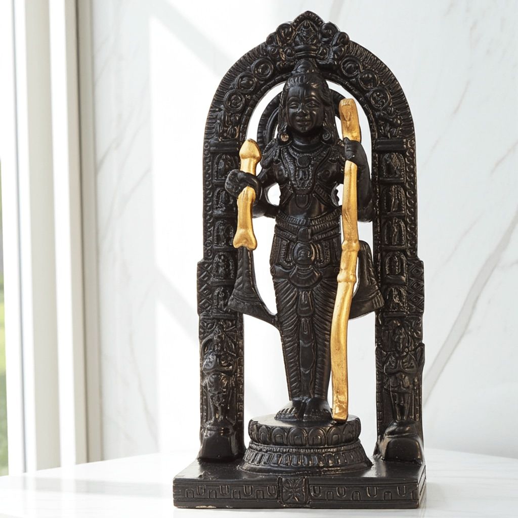 Brass Ram Lala God Idol Statue - 5.5 Inch Religious Decor Idol (BSMAS1767 C)