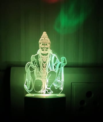 DIONA Night Lamp Hanuman Maruti Bajarangbali Bedroom, Mandir, Pooja Room