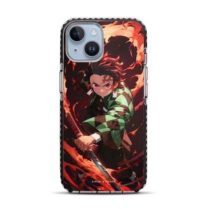 Tanjiro Fire Sword 1.0 Demon Slayer Anime iPhone 14 Stride Phone Case-Stride