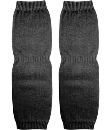 Infispace Pack of 1 Woollen Women's Solid Leg Warmer ( Dark Grey )