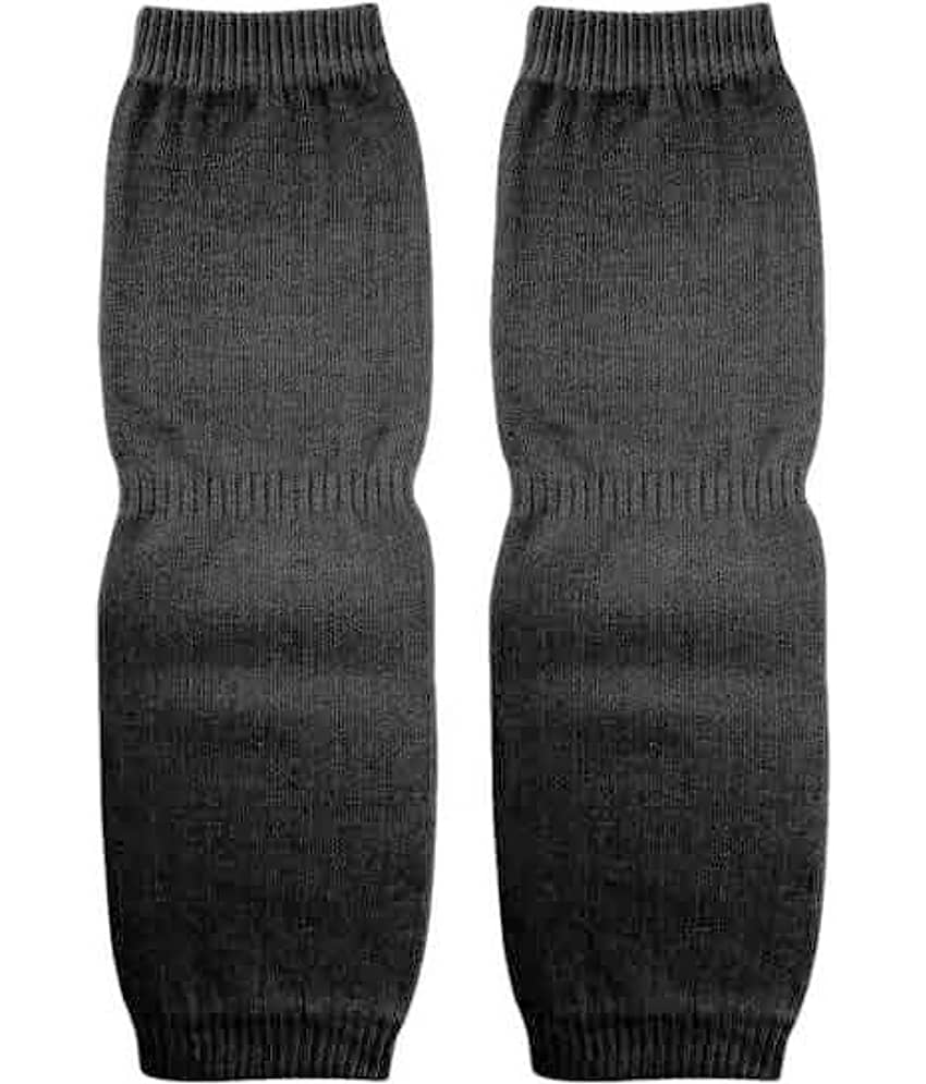 Infispace Pack of 1 Woollen Women's Solid Leg Warmer ( Dark Grey )