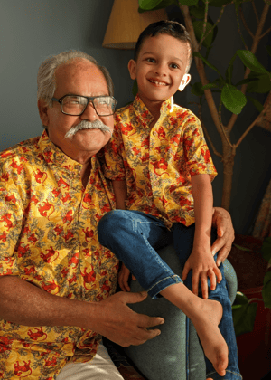 Cotton Shirt for Boys, Men | Bhil Tiger-0-6m
