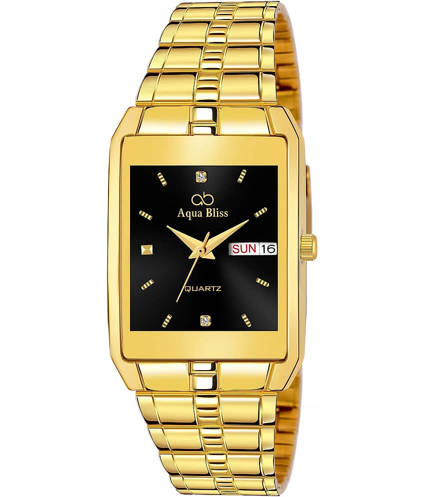 AQUA BLISS - Gold Stainless Steel Analog Men's Watch