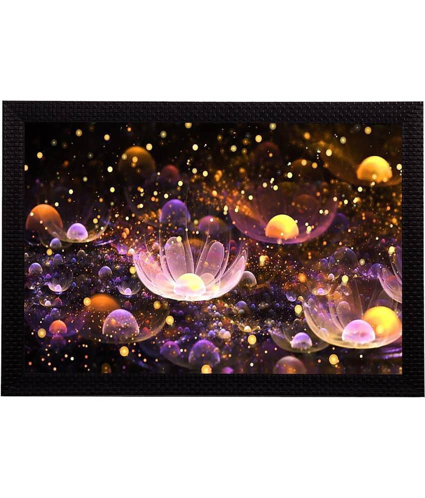 eCraftIndia Multicoloured Floral UV Wall Art