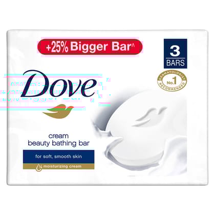 Dove Cream Beauty Bar - Soft|| Smooth|| Moisturised Skin|| 3x125 g