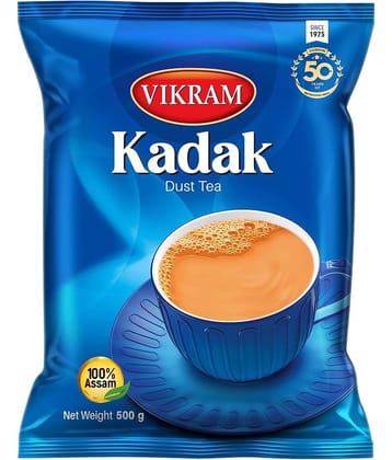 VIKRAM Assam Tea Powder Kadak Dust  500 gm Pack of 2