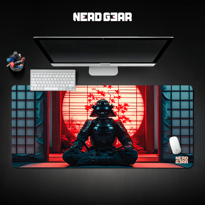 Meditating Samurai NerdMat-28 x 60 cm / Unstiched