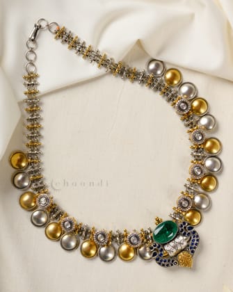 Gold Polish Silver Necklace CHN1757