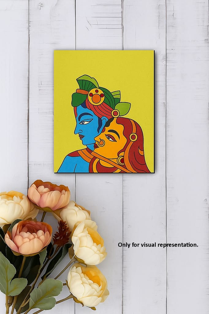 Dbeautify's MDF Radha Krishna Face Abstract – DIY