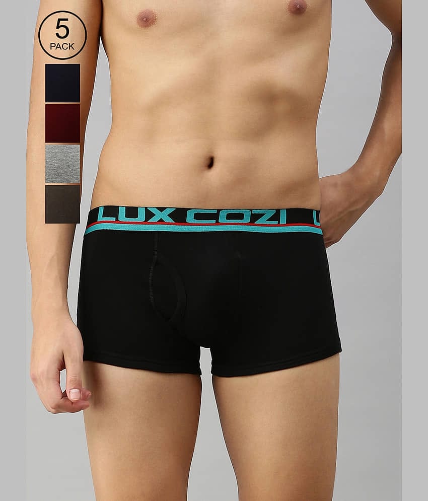 Pack of 5 Lux Cozi - Multicolor Xylo Trunk Cotton Men's Trunks