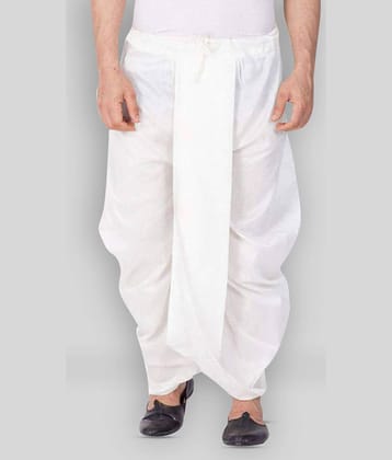 GN hub - Off White Cotton Blend Men's Dhoti ( Pack of 1 )