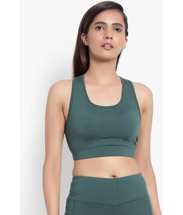 Wearjukebox - Green Polyester Lightly Padded Women's Sports Bra ( Pack of 1 )