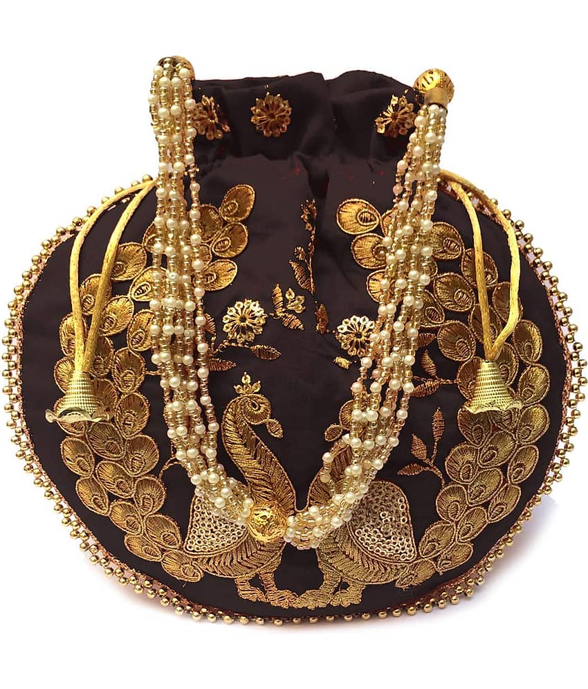 Apratim Black Silk Handbags Accessories