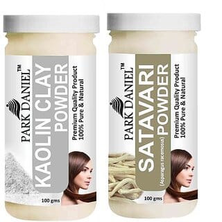 PARK DANIEL Pure & Natural Kaolin Powder & Satavari Powder Combo Pack of 2 Bottles of 100 gm (200 gm ) (200 ml)