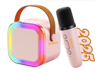 Karaoke Bluetooth Mic with Speaker | Wireless, Rechargeable, Dynamic Lights | Ages 3+ (Multicolor)
