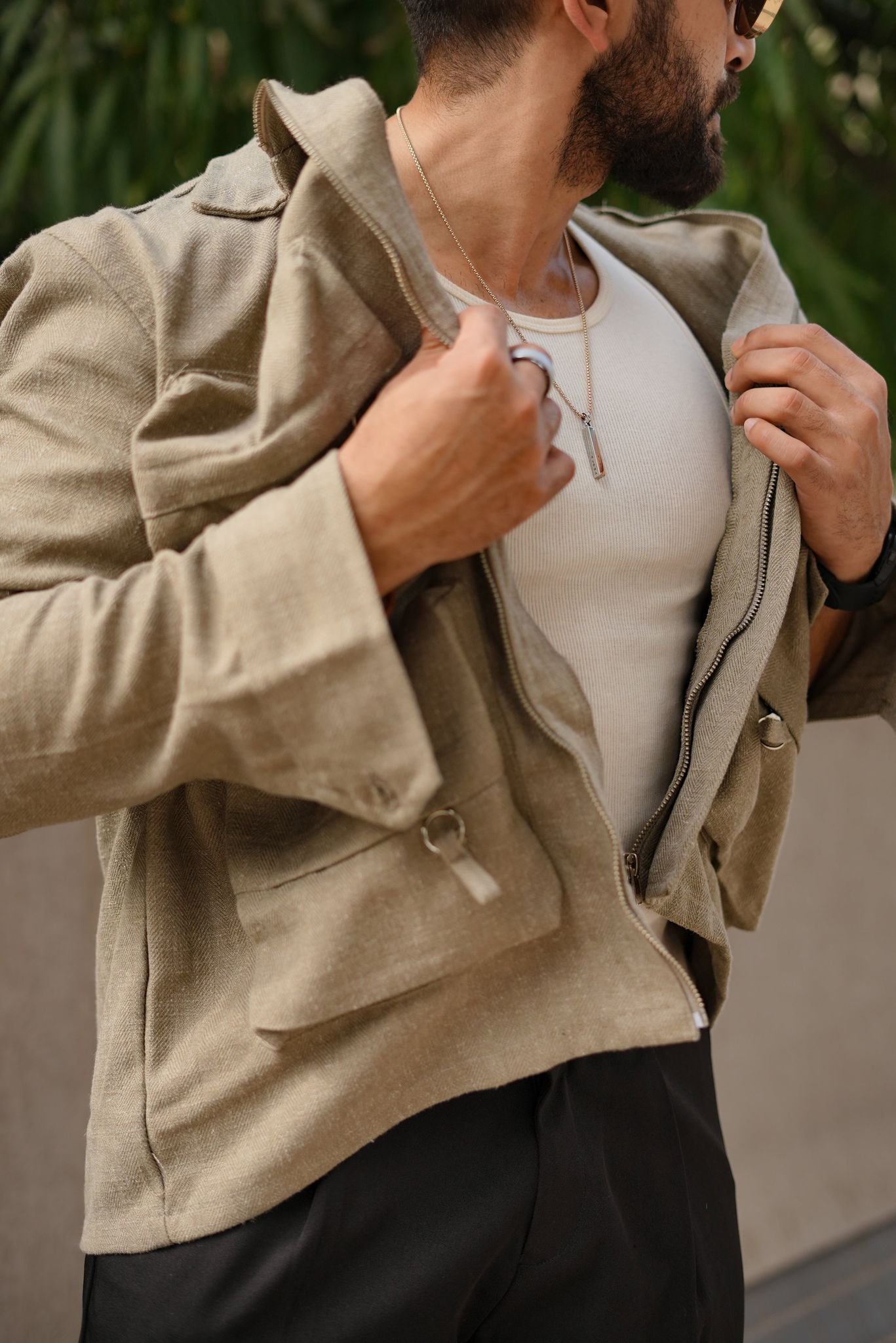 ALPHALEO LEGACY UTILITY JACKET-Medium / Sandstone Beige