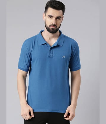 Force NXT Pack of 1 Cotton Blend Regular Fit Solid Half Sleeves Men's Polo T Shirt ( Orange )