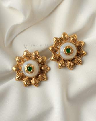 Gold Polish Silver Earrings CHE1767