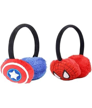 thriftkart Kid's Superheroes Winter Warm Earmuffs For Ear Protection (Assorted SuperHero Design, Pack of 2PC)