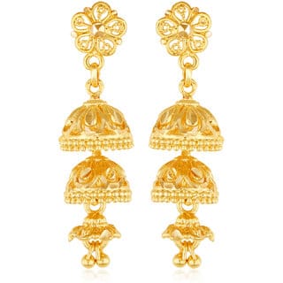 Wedding and Party wear alloy Gold Plated Jhumka, Jhumkhas, Jhumki Earring for Women and Girls