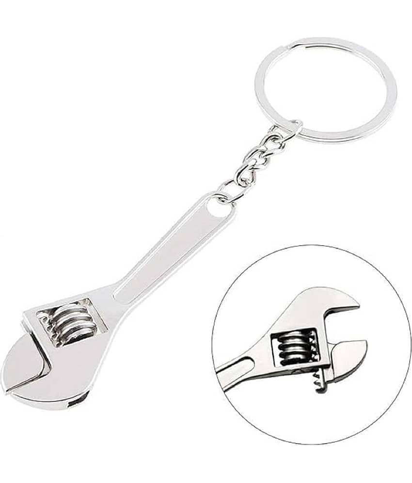 GLOWELL Silver Men's Regular Keychain ( Pack of 1 )