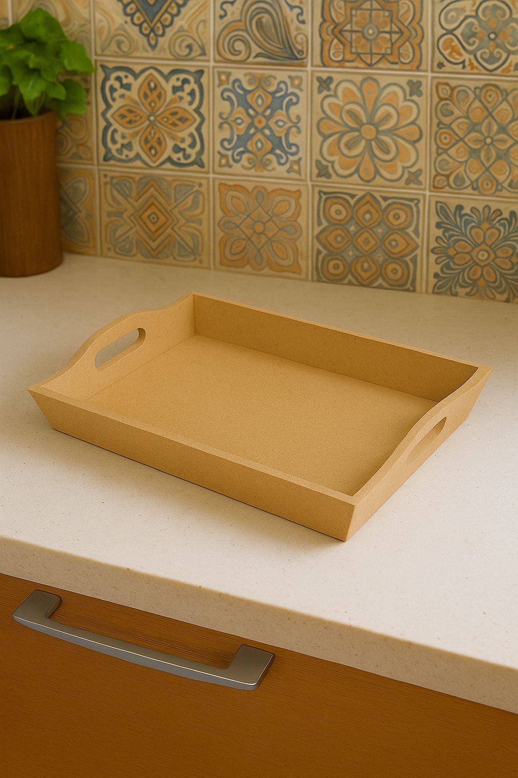 Dbeautify's DIY Rectangular MDF Serving Tray
