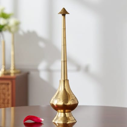 Brass Water Sprinkler Gulab Pash – Decorative Rosewater Dispenser, Height : 10.2 Inch (ZMAS238 F)