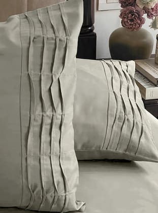 300TC - King size Solid Bedsheet Set (Granite Green)-KING / Granite Green
