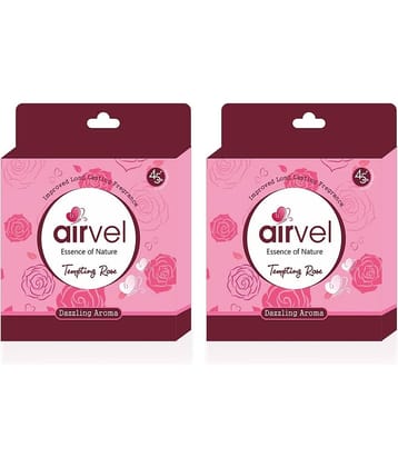 Airvel Bathroom Air Freshener Blocks Rose Fragrance for Home & Office Use 75g ( Pack of 2 )