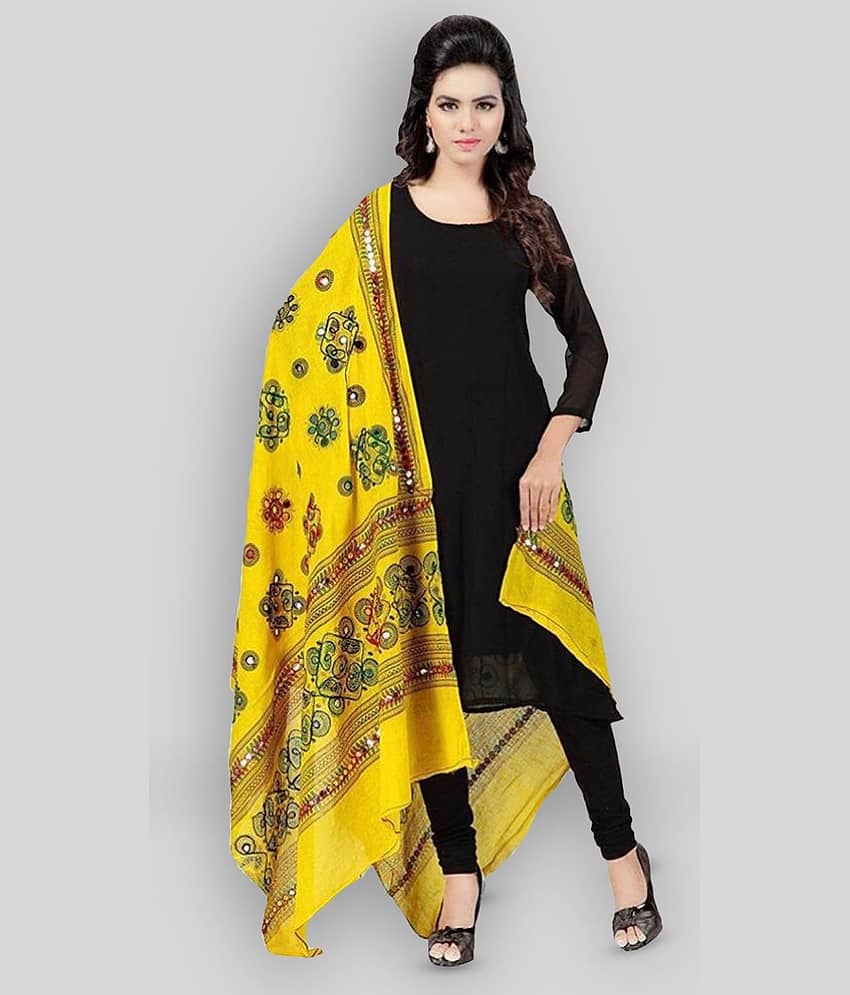 Raj Yellow Cotton Dupatta