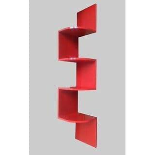 Onlinecraft Wooden Wall Self Wooden Wall Shelf (Number Of Shelves - 9, Red) Onlinecraft Wooden Wall Self Wooden Wall Shelf (Number Of Shelves - 9, Red)