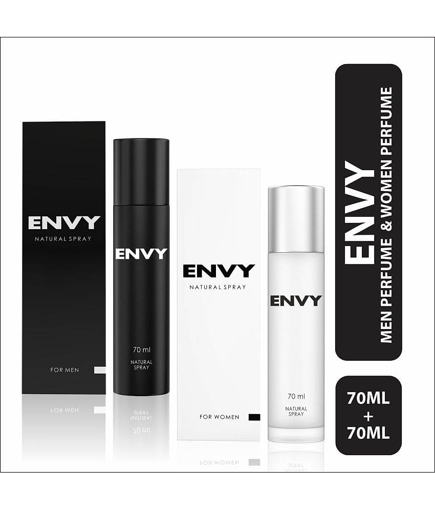 Envy Natural Spray Perfume Premium & Long Lasting Eau de Parfum - For Men & Women 70 ml, (Pack of 2)